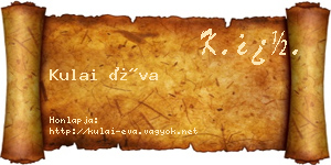 Kulai Éva névjegykártya